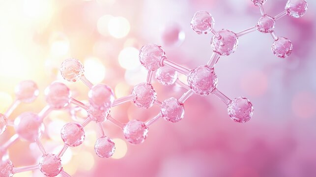 Science abstract collagen molecule structure