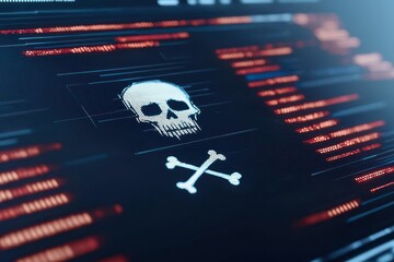 Financial market crash displayed on a computer screen, showing a sharp decline in stock prices