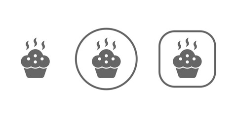 bread icon vector set in flat design