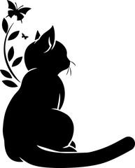 Cat ornament corner border