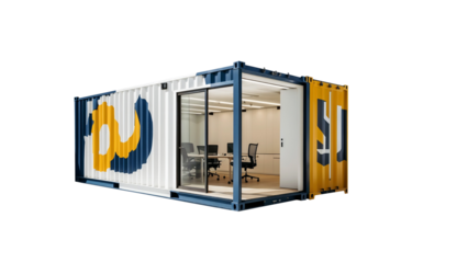 Office Made from Container PNG Transparent