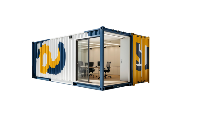 Office Made from Container PNG Transparent