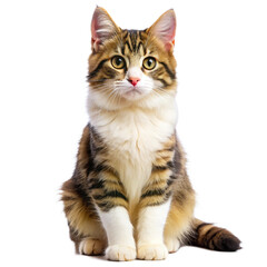 Obraz premium Striped Serenity: A Majestic Tabby Poses with Quiet Confidence 