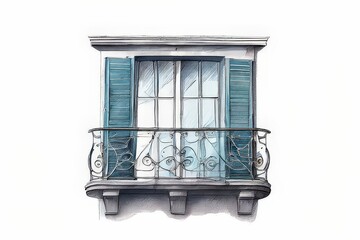 the AI Image Generator, Watercolor Window with Plants