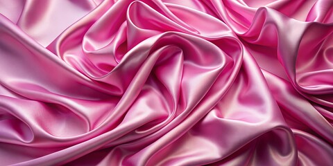 Obraz premium Smooth pink satin fabric background, pink, satin, fabric, texture, soft, luxurious, material, backdrop, smooth, elegant, fashion
