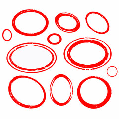 Grunge highlight ovals Hand drawn circles frame set Marker sketch Highlighting text and important (3)