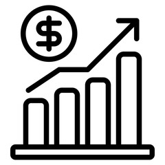 Growth Business management icon illustration 