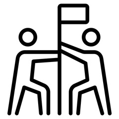 Teamwork Business management icon illustration 