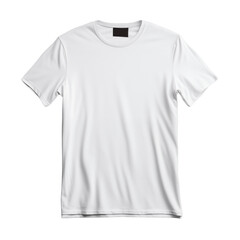Blank white t shirt mock up template, front view isolated on transparent background. Generative ai