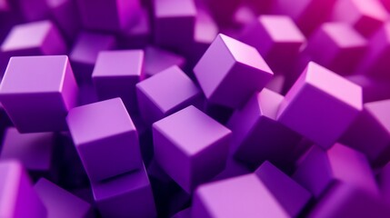 Obraz premium Abstract Purple 3D Cubes Background