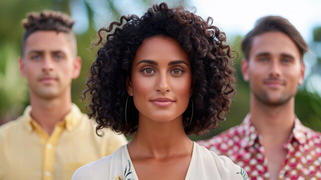 Inclusive Advertising Campaign Featuring a Diverse Team of Professional Models Collaborating and Celebrating Their Shared Success and Empowerment in the Corporate World - Powered by Adobe