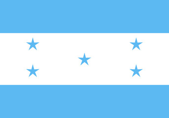 Simple illustration of the national flag of Honduras