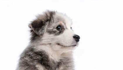 Obraz premium 笑顔のマレンマ・シープドッグの子犬のポートレート（Portrait of a smiling Maremma Sheepdog puppy on white background） 