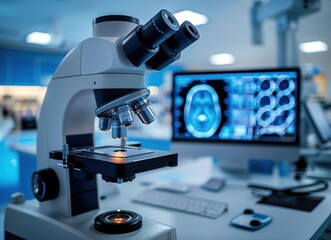 Microscope in a Modern Laboratory