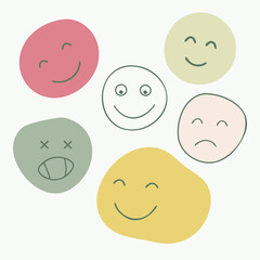 set of smileys