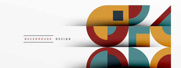 Obraz premium Modern geometrical abstract background - circles. Business or technology presentation design