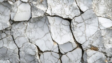 Fototapeta premium White Cracked Marble rock stone marble texture wallpaper background , ai