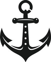 Anchor icon silhouettes vector illustration