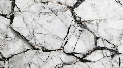 Fototapeta premium White Cracked Marble rock stone marble texture wallpaper background , ai