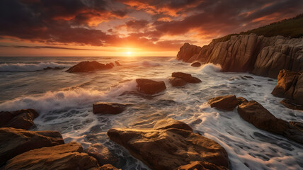 Fototapeta premium Nature’s Rugged Sunset