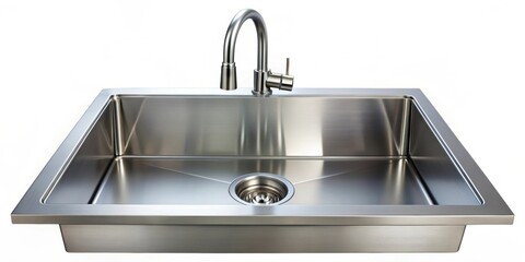 Sleek and contemporary modern kitchen sink with stainless steel finish, modern, kitchen, sink, stainless steel, contemporary