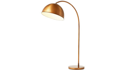 Elegant gold floor lamp with a curved design, perfect for modern interiors and stylish lighting solutions.