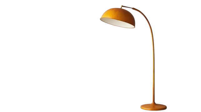Elegant arch lamp with a golden finish, perfect for modern home decor and stylish lighting solutions.