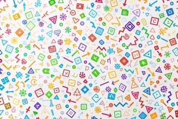 seamless pattern with colorful hearts