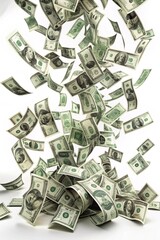 dollars on a white background