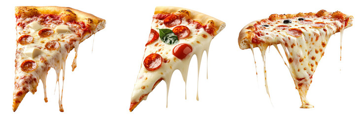 Delicious pizza slices with melted cheese and toppings, perfect for food lovers and culinary enthusiasts