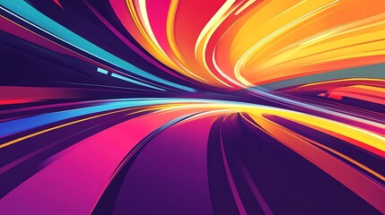 Obraz premium vector background illustration featuring a bold and colorful racetrack