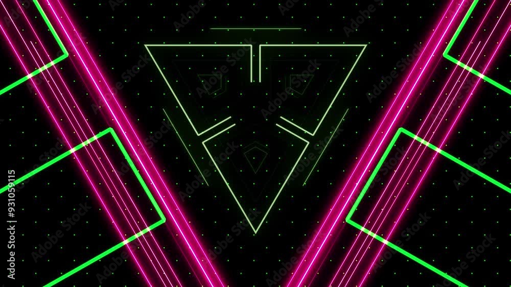 Canvas Prints abstract retro cyber laser digital colorful with glowing neon lights technology background.