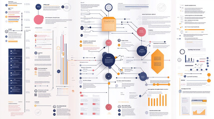 A simple yet effective infographic with flowcharts and process maps, emphasizing clarity and accessibility, perfect for educational purposes