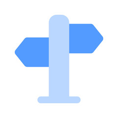 road sign duotone icon