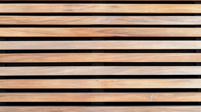Wooden slats. Natural wood lath line arrange pattern texture background , ai