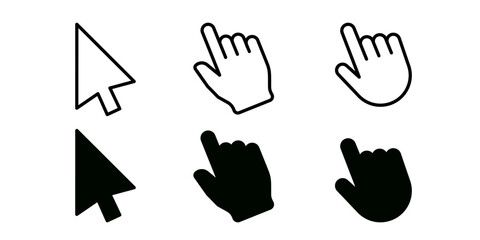 Cursor icon. Cursor hand icon.