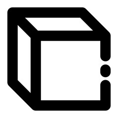Cube Broken Line Style Icon Perfect for School and Education Theme