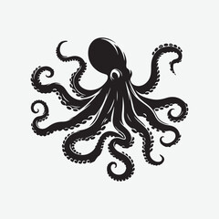 octopus silhouette vector illustration design