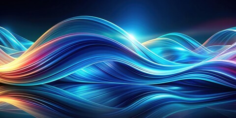 Abstract background featuring dynamic waves, perfect for a rendering or , Dynamic, waves, abstract, background,rendering