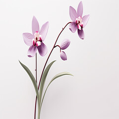 Vintage Floral Bouquet: Delicate Botanical Illustration with Pastel Hues and Intricate Details