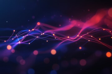 Vibrant abstract background featuring dynamic light waves in vibrant colors creating a sense of motion and energy.