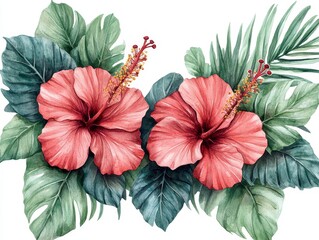 Boho tropical wreath clipart adorned with hibiscus 511 
  flower, hibiscus, red, plant, nature, isolated, leaf, tropical, garden, flora, bloom, rose, blossom, flowers, beauty, leaves, petal, floral, p