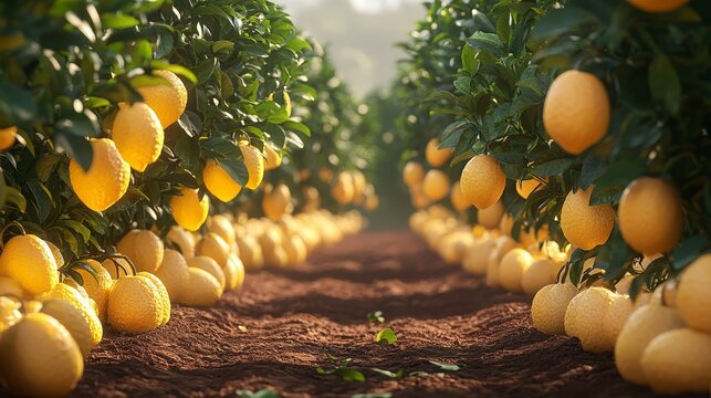 Carambola orchard with trees heavy with ripe caram 452 orange, fruit, tree, food, pumpkin, agriculture, citrus, nature, plant, harvest, garden, autumn, ripe, vegetable, yellow, field, leaf, fall, fres