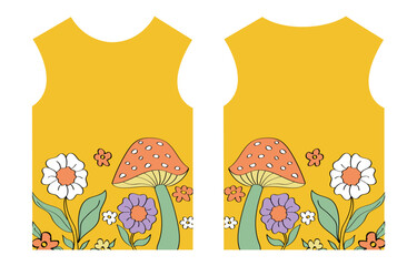 Sewing pattern with Floral print sublimation digital print design vector illustration ready to print