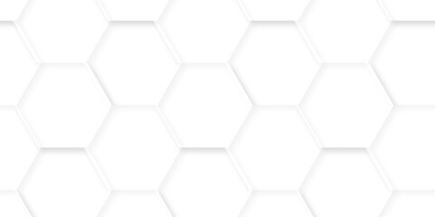 Abstract square digital grid pattern background with hexagons. modern hexagon polygonal technology vector. seamless bright white abstract honeycomb science digital texture background.