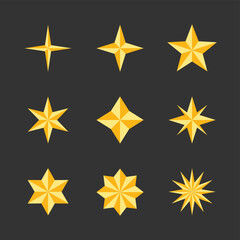 Twinkle Star Original Vector Star Set Sparkle Icon
