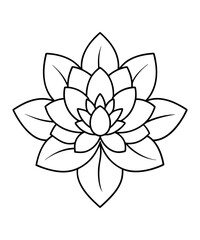 simple mandala design for coloring book, relaxing and simple mandala art