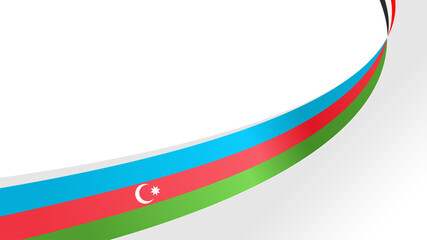 wavy azerbaijan flag vector background with copy space for text. azerbaijan national day
