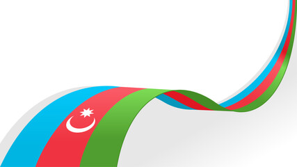 wavy azerbaijan flag vector background with copy space for text. azerbaijan national day