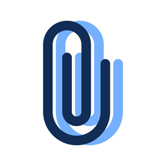 paper clip filled line icon